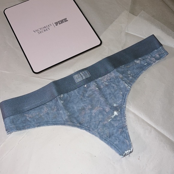 UNISEX PINK Victoria’s Secret VELVET THONG Underwear XL - Picture 7 of 13